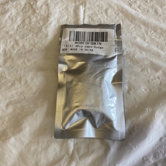 Black and Silver Dodge Ram Head Valve Stem Covers - Picture 3 of 3